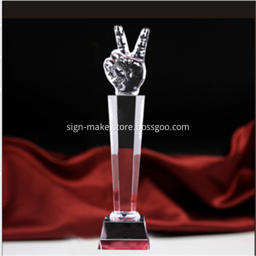 New Design Custom Crystal Trophy Prize Cup